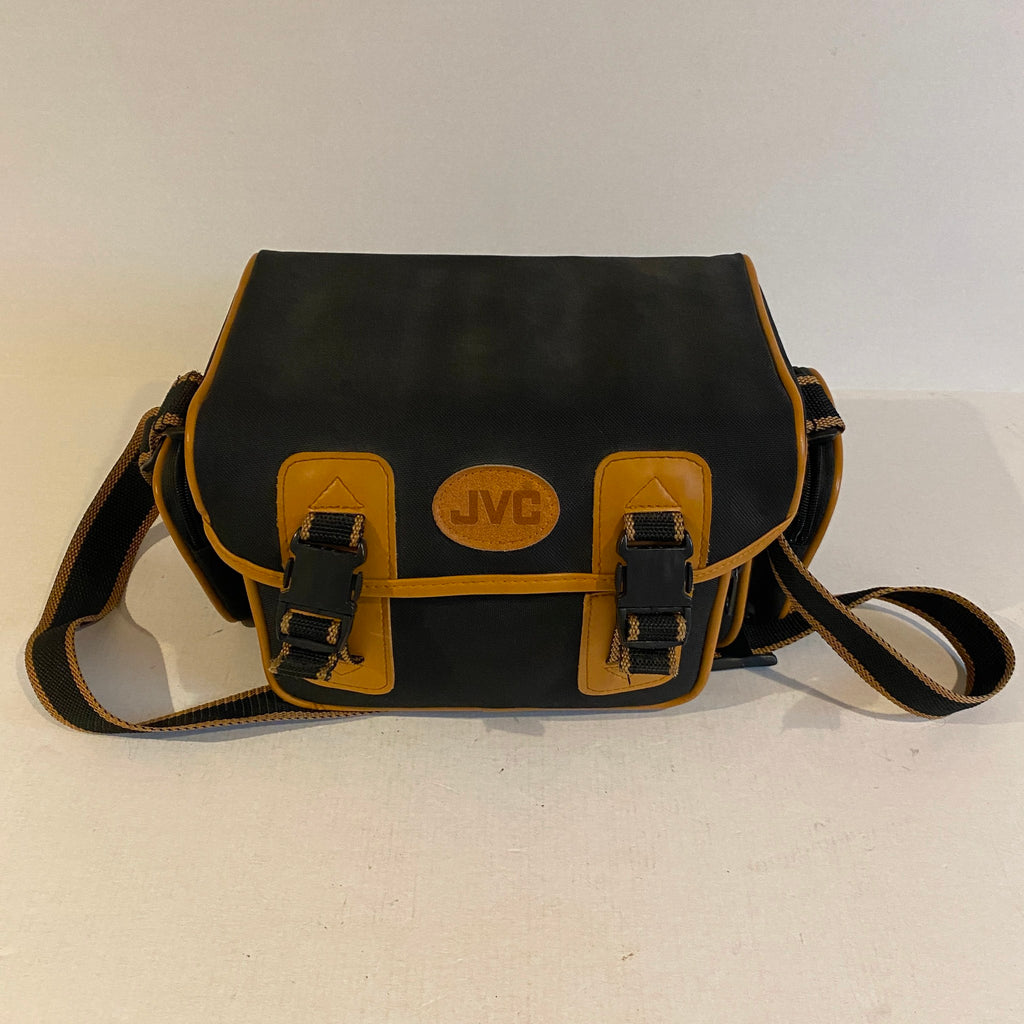 Vintage Black Brown JVC Camcorder Camera Bag