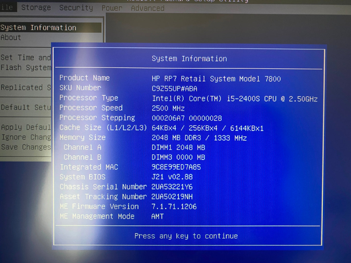 HP RP7 Retail POS System i5 2GB RAM 360GB HDD - RP7800
