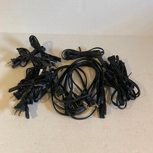 Lot of 18 NEMA 1-15P to IEC320 C7 Two Prong Power Cables