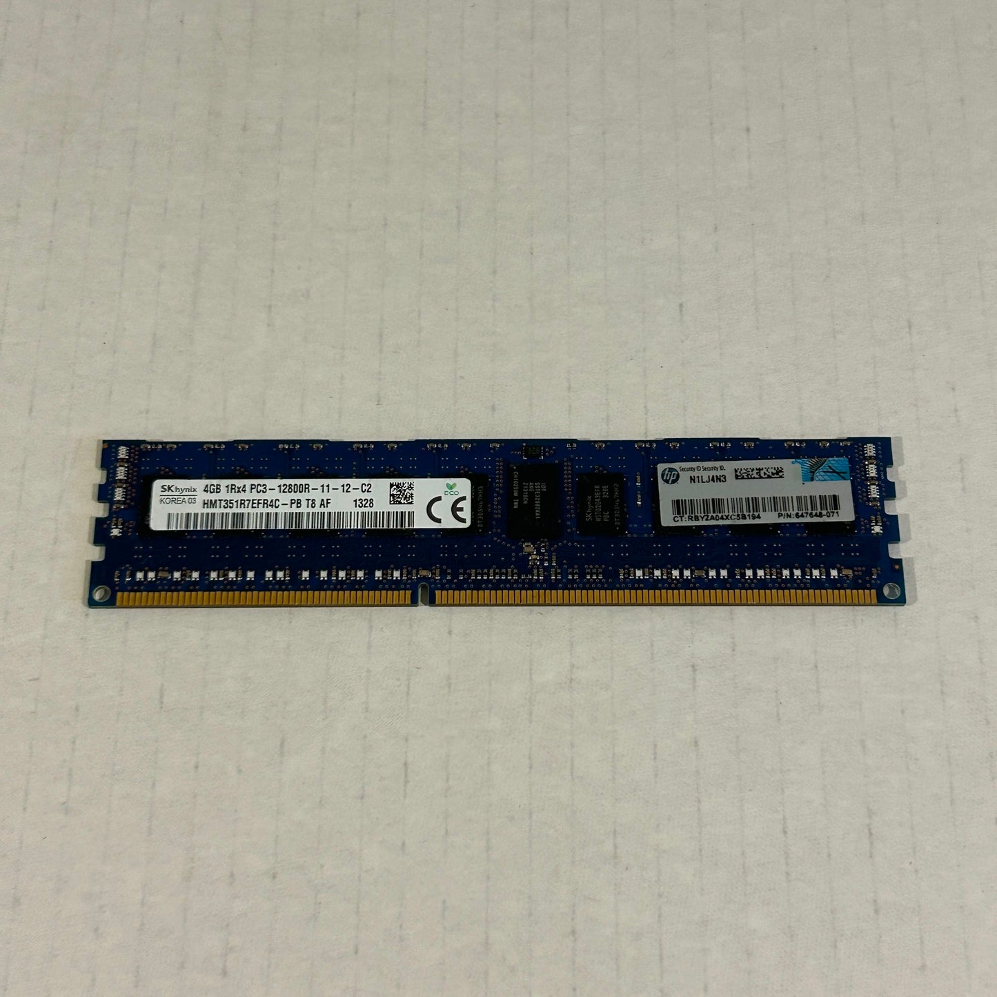 4GB SK Hynix PC3-12800R DDR3-1600 REGISTERED ECC RAM - HMT351R7EFR4C-PB