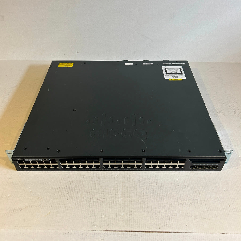 Cisco Catalyst 48 Port PoE Gigabit Switch - WS-C3650-48PS-S V05 - Cracked FAN-T1