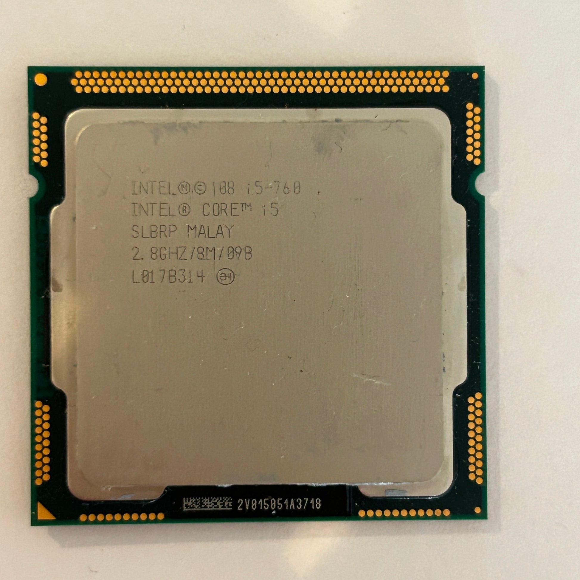 Intel Core i5 CPU 760 CPU –