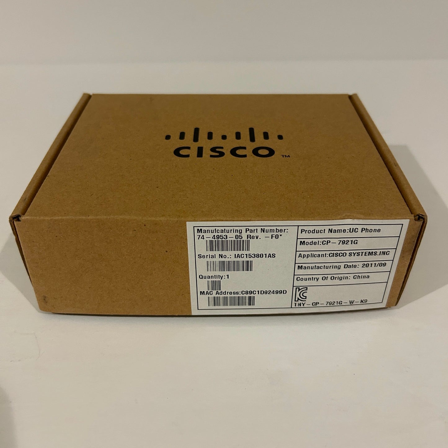 Cisco 7921G VoiP Phone - CP-7921G