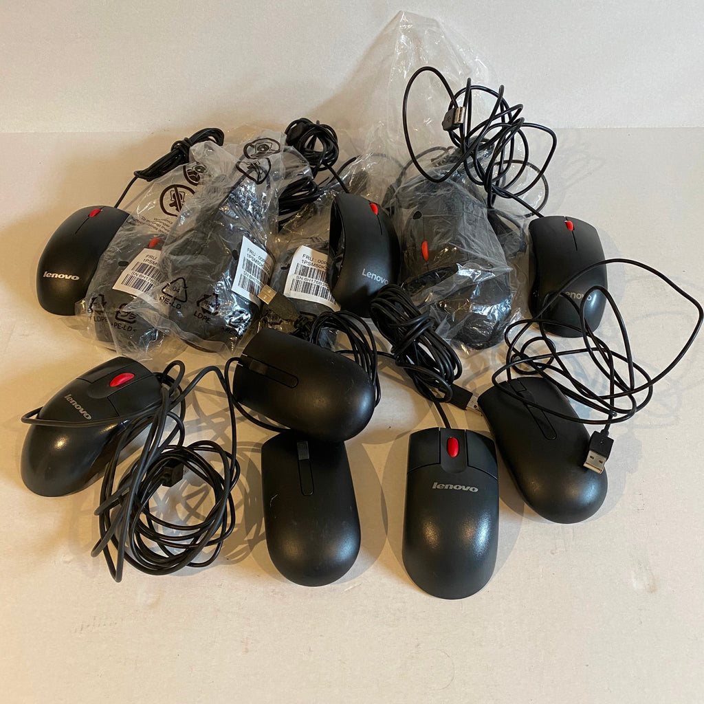 Lot of 13 Assorted Two Button Mouse - Lenovo 00PH128 Dell
